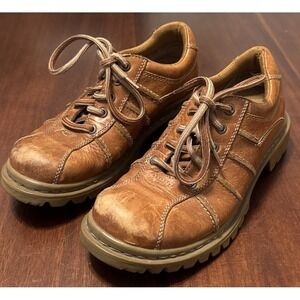 CAT Caterpillar Leather Work Shoes Brown Womens US 6 Steel Toe Style Lace Up